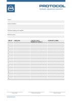 Protocol - Hydraulic adjustment execution